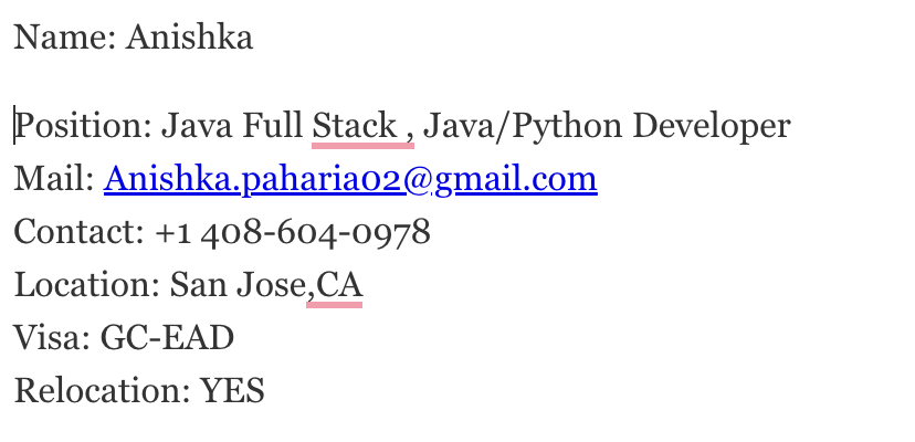 Java Full stack Developer